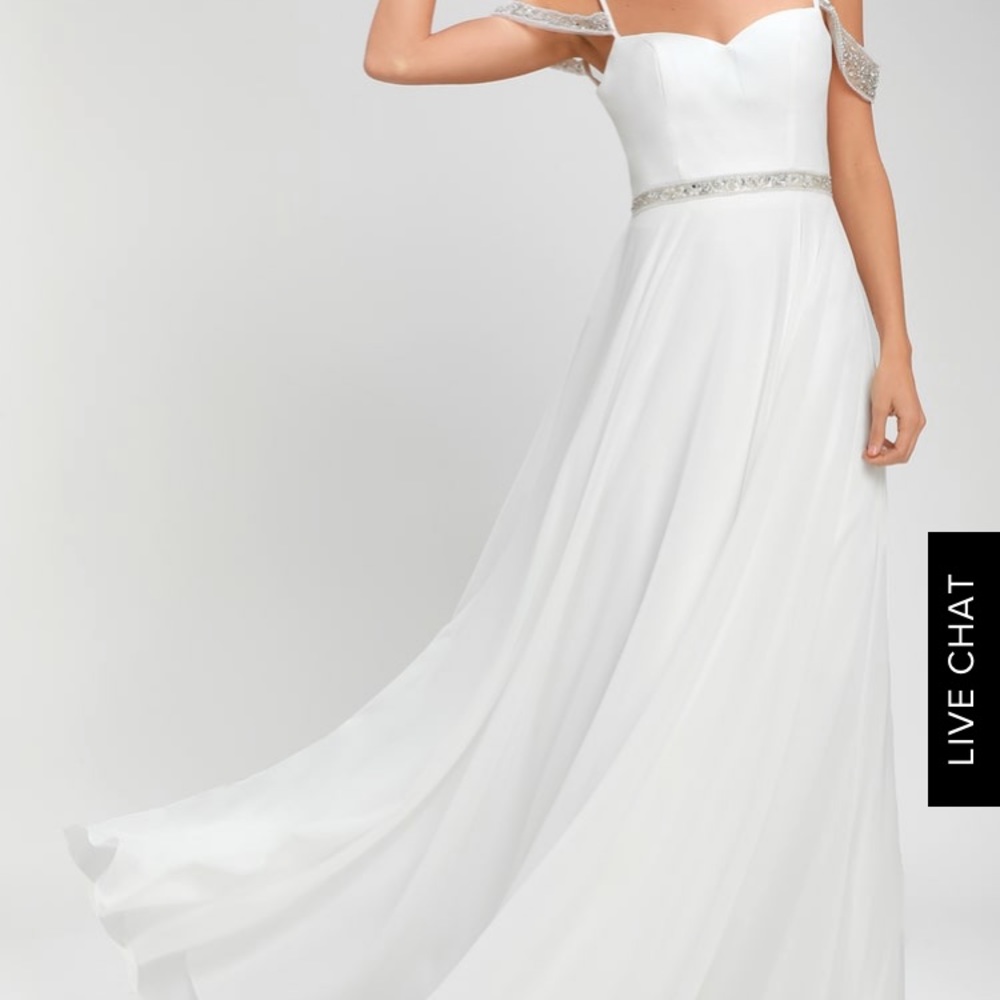NWT- white formal maxi/wedding dress
